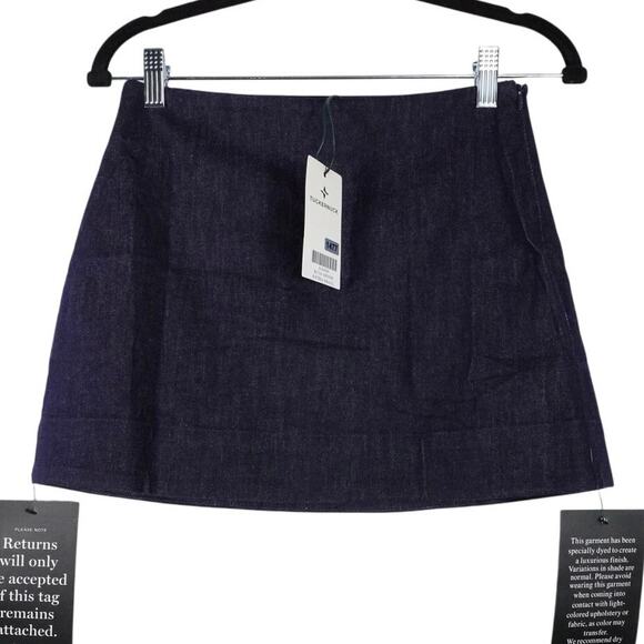 New Tuckernuck Taryn Dark Blue Denim Miniskirt Women’s Size XS $128 1477-6 - Picture 2 of 7